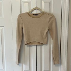 Zara crop top long sleeve top